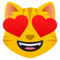 Lachende Katze Mit Herzen Als Augen