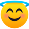 Lächelndes Gesicht Mit Heiligenschein