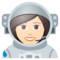 Astronautin: Helle Hautfarbe