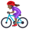 Radfahrerin: Mitteldunkle Hautfarbe