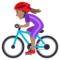 Radfahrerin: Mittlere Hautfarbe