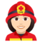Feuerwehrfrau: Helle Hautfarbe