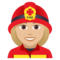 Feuerwehrfrau: Mittelhelle Hautfarbe