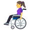 Frau In Manuellem Rollstuhl