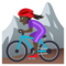 Mountainbikerin: Dunkle Hautfarbe