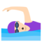 Schwimmerin: Helle Hautfarbe