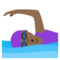 Schwimmerin: Mitteldunkle Hautfarbe