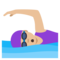 Schwimmerin: Mittelhelle Hautfarbe
