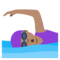 Schwimmerin: Mittlere Hautfarbe