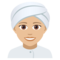 Frau Mit Turban: Mittelhelle Hautfarbe