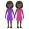 Händchen Haltende Frauen: Dunkle Hautfarbe