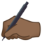 Schreibende Hand: Mitteldunkle Hautfarbe