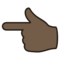 Nach Links Weisender Zeigefinger: Dunkle Hautfarbe