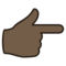 Nach Rechts Weisender Zeigefinger: Dunkle Hautfarbe