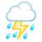 Wolke Mit Blitz Und Regen