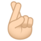 Hand Mit Gekreuzten Fingern: Helle Hautfarbe