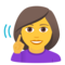 Gehörlose Frau