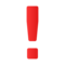 Rotes Ausrufezeichen