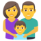 Familie: Mann, Frau, Junge