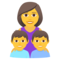 Familie: Frau, Junge, Junge