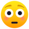 Errötetes Gesicht Mit Großen Augen