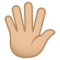 Hand Mit Gespreizten Fingern: Mittelhelle Hautfarbe