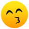 Küssendes Gesicht Mit Lächelnden Augen