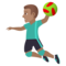 Handballspieler: Mittlere Hautfarbe