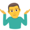 Schulterzuckender Mann