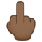 Mittelfinger: Mitteldunkle Hautfarbe