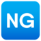 Großbuchstaben NG In Blauem Quadrat