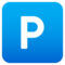 Großbuchstabe P In Blauem Quadrat