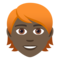 Person: Dunkle Hautfarbe, Rotes Haar
