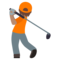 Golfer(In): Mittlere Hautfarbe