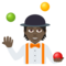 Jongleur(In): Dunkle Hautfarbe