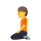 Kniende Person