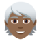 Person: Mitteldunkle Hautfarbe, Weißes Haar