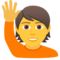 Person Mit Erhobenem Arm