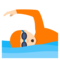 Schwimmer(In): Helle Hautfarbe