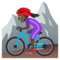 Mountainbikerin: Dunkle Hautfarbe