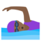 Schwimmerin: Mitteldunkle Hautfarbe