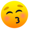 Faccina Che Bacia Con Occhi Chiusi