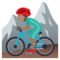 Ciclista Uomo Di Mountain Bike: Carnagione Media