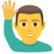 Uomo Con Mano Alzata