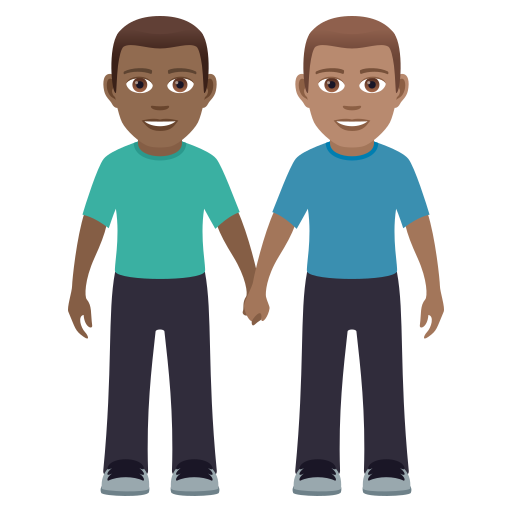 Due Uomini Che Si Tengono Per Mano: Carnagione Medio-Scura, Carnagione Media