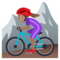 Ciclista Donna Di Mountain Bike: Carnagione Media