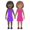 Due Donne Che Si Tengono Per Mano: Carnagione Scura, Carnagione Media