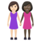 Due Donne Che Si Tengono Per Mano: Carnagione Chiara, Carnagione Scura