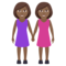 Due Donne Che Si Tengono Per Mano: Carnagione Medio-Scura