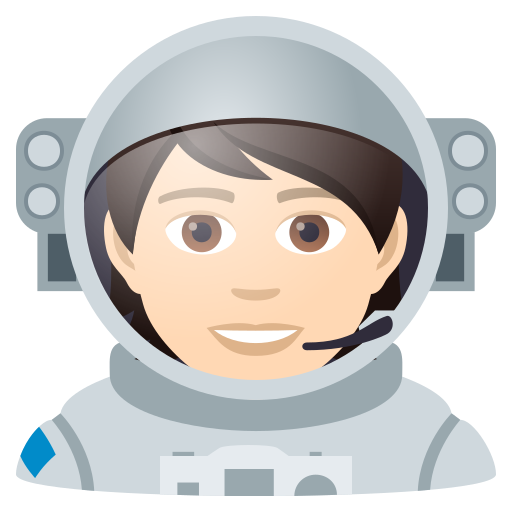 Astronaut(In): Helle Hautfarbe